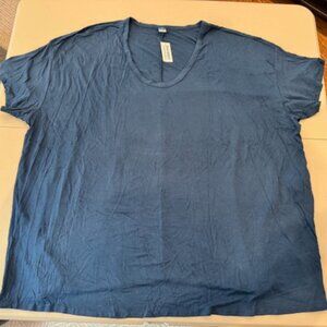 NWT Teal Blue Short Sleeve Tee "Luxe" Old Navy Short Sleeve Shirt Plus 3x